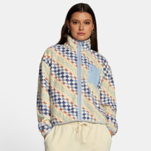 🔆RVCA🔆 DOWNSIDE ZIP FLEECE JACKET - Picture 8 of 15